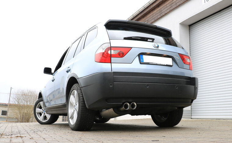 Fox Sportuitlaat BMW X3 - X53 Achterdemper op originele voordemper - 2x80 Type 25