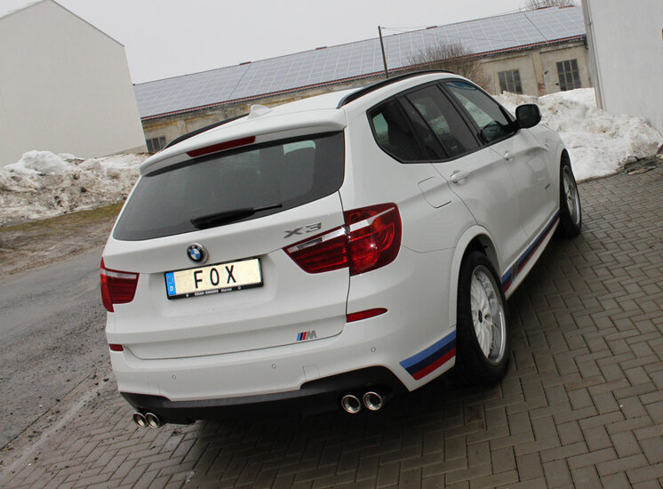 Fox Sportuitlaat BMW X3 F25 - 35i/ 35d Achterdemper, rechter/linker uitgang - 2x90 Type 17 rechts/links