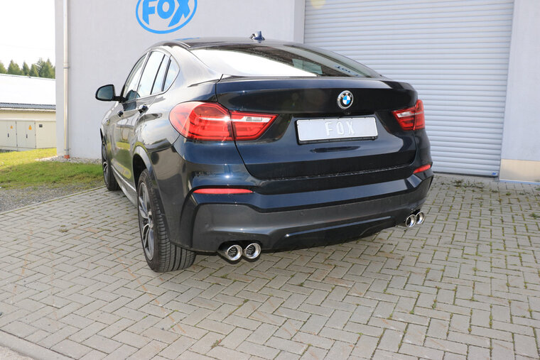 Fox Sportuitlaat BMW X4 F26 achterdemper, dwarsuitgang rechts/links - 2x90 type 17 rechts/links
