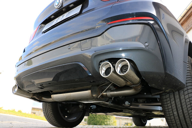 Fox Sportuitlaat BMW X4 F26 achterdemper, dwarsuitgang rechts/links - 2x90 type 17 rechts/links