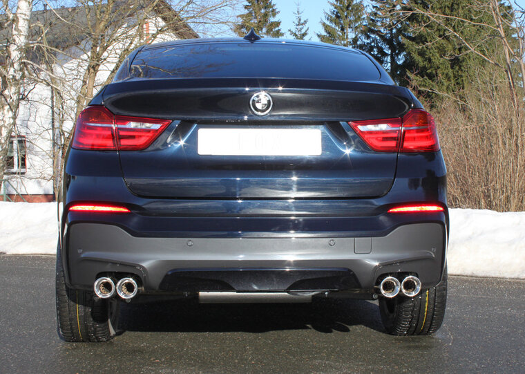 Fox Sportuitlaat BMW X4 F26 - 35i 35d Achterdemper dwarsuitgang rechts/links - 2x90 Type 17 rechts/links