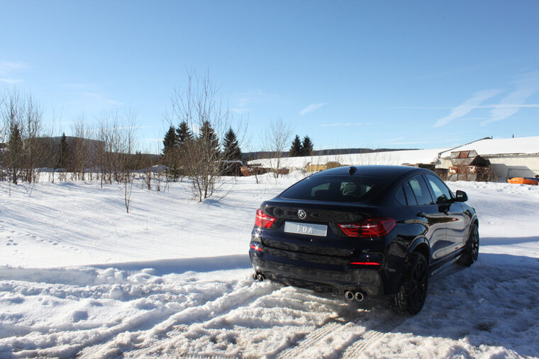 Fox Sportuitlaat BMW X4 F26 - 35i 35d Achterdemper dwarsuitgang rechts/links - 2x90 Type 17 rechts/links
