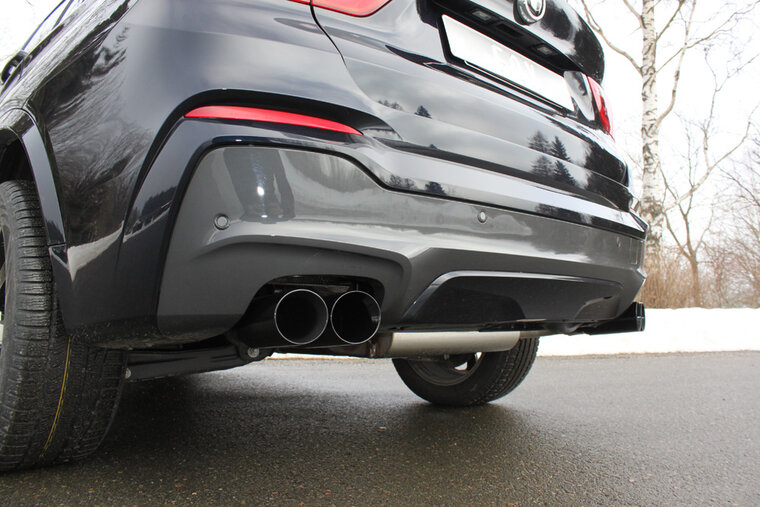 Fox Sportuitlaat BMW X4 F26 - 35i 35d Achterdemper dwarsuitgang rechts/links - 2x90 Type 25 rechts/links zwart