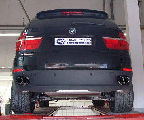 Fox Sportuitlaat BMW X5 E70 - 4.8l 261kW Achterdemper dwarsuitlaat rechts/links, dubbele inlaat - 2x80 Type 14 rechts/links