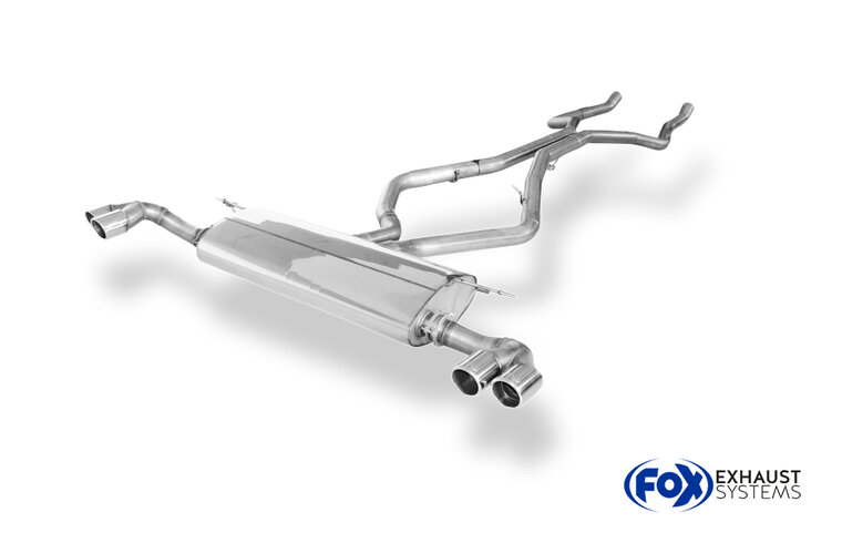 Fox Sportuitlaat BMW X5 F15 achterdemper, dwarsuitlaat rechts/links, dubbele inlaat - 2x80 type 16 rechts/links