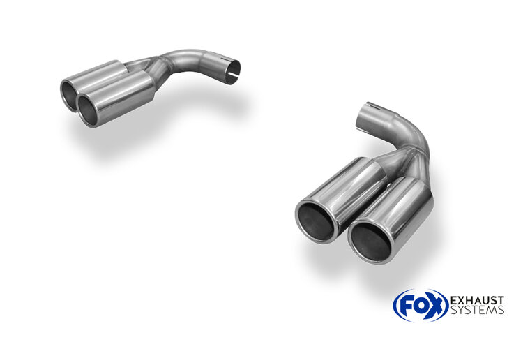 Fox Sportuitlaat Volvo XC60 uitlaatpijpen rechts/links, compatibel met de originele achterdemper - 2x76 type 13 rechts/links
