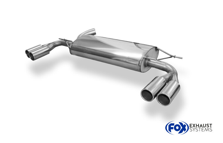 Fox Sportuitlaat Volvo XC60 achterdemper, dwarsuitlaat rechts/links - 2x76 Type 12 rechts/links