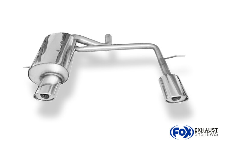 Fox Sportuitlaat Volvo XC90 achterdemper, dubbele uitlaat rechts/links - 140x90 type 33 rechts/links