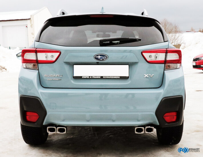 Fox Sportuitlaat Subaru XV - G5 Achterdemper, dwarsuitlaat rechts/links - 4 speciale uitlaatpijpen
