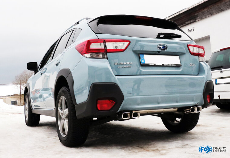 Fox Sportuitlaat Subaru XV - G5 Achterdemper, dwarsuitlaat rechts/links - 4 speciale uitlaatpijpen