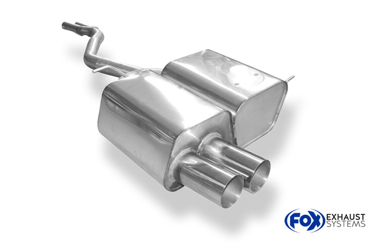 Fox Sportuitlaat BMW Z4 E85 achterdemper inclusief Y-verbindingspijp 2x50mm - 2x80 Type 10