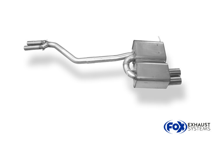 Fox Sportuitlaat BMW Z4 E85 achterdemper inclusief Y-verbindingspijp 2x50mm - 2x80 Type 10