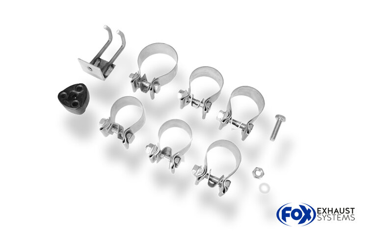 Fox Sportuitlaat BMW Z4 E85 achterdemper, rechter/linker uitlaat, inclusief Y-verbindingspijp 2x50mm - 2x76mm, type 10, rechts/links