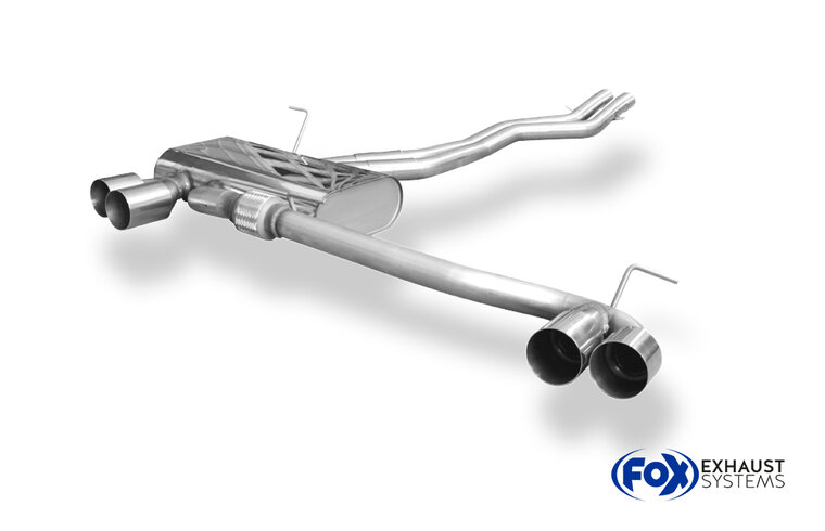 Fox Sportuitlaat BMW Z4 E85 achterdemper, rechter/linker uitlaat - 2x80 Type 10 rechts/links