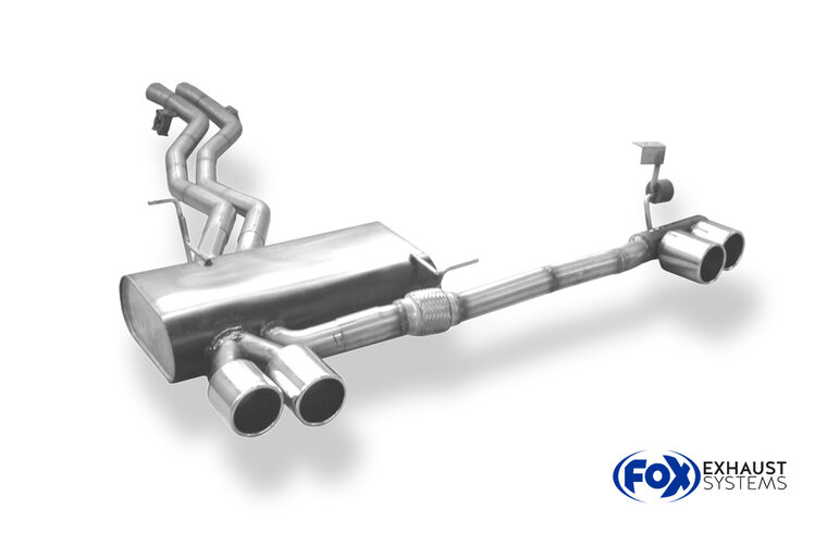 Fox Sportuitlaat BMW Z4 E85 achterdemper, rechter/linker uitlaat - 2x80 Type 12 rechts/links