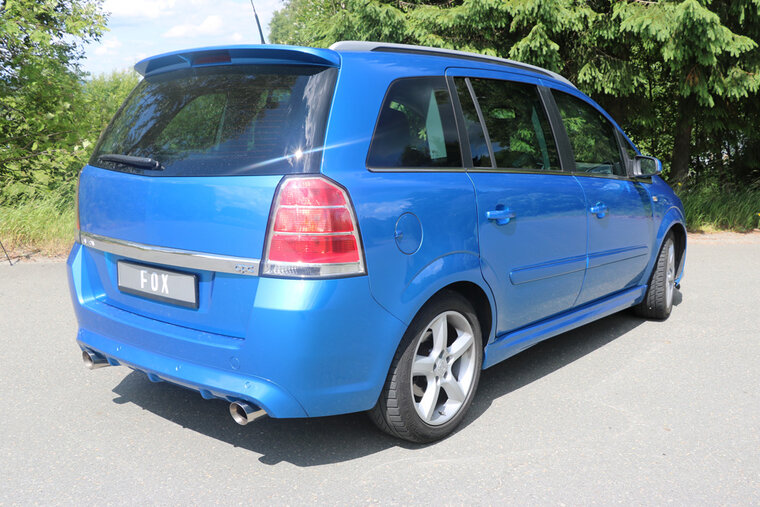 Fox Sportuitlaat Opel Zafira B OPC achterdemper, rechter/linker uitlaat - 1x90 Type 25 rechts/links