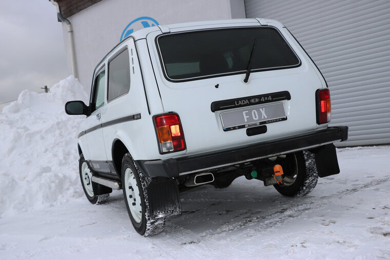 Fox Sportuitlaat Lada Niva 4x4 tot 2017 dwarsgeplaatste achterdemper, linker uitlaat - 145x65 type 59 links