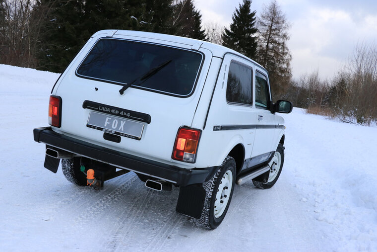 Fox Sportuitlaat Lada Niva 4x4 tot 2017 Achterdemper dwarsuitgang rechts/links - 145x65 Type 59 rechts/links