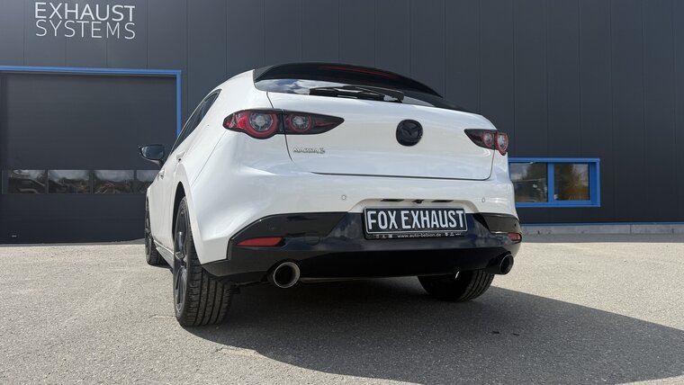 Fox Sportuitlaat Mazda 3 BP hatchback uitlaatpijpen rechts/links - 1x100 type 25 rechts/links (25&deg; schuin) geschikt voor de originele achterdemper