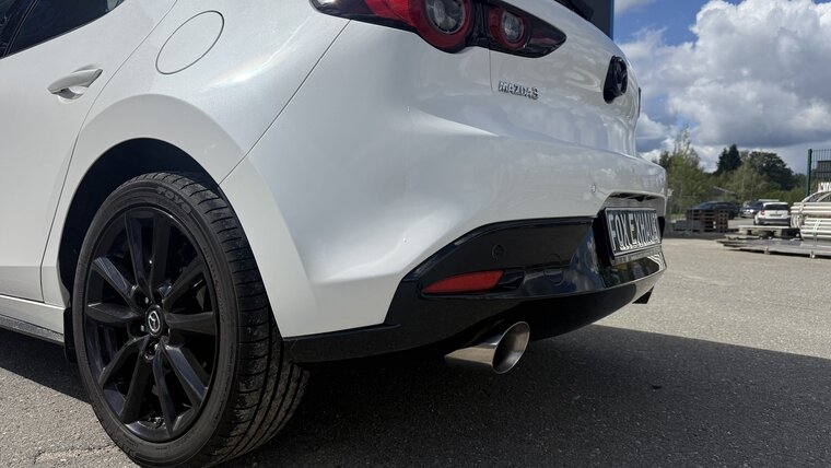 Fox Sportuitlaat Mazda 3 BP hatchback uitlaatpijpen rechts/links - 1x100 type 25 rechts/links (25&deg; schuin) geschikt voor de originele achterdemper