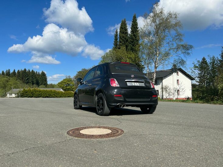 Fox Sportuitlaat Fiat 500/500C achterdemper - 2x80 type 25