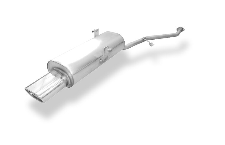 Fox Sportuitlaat FOX sportuitlaat geschikt voor BMW E30 316i/318i vanaf 9/87, half systeem vanaf katalysator met 2-gats flens - 135x80 type 53