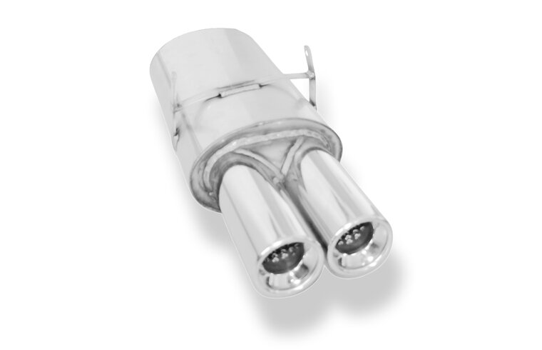 Fox Sportuitlaat FOX sportuitlaat geschikt voor BMW E36 318is, achterdemper &Oslash;63,5 - 2x90 type 13