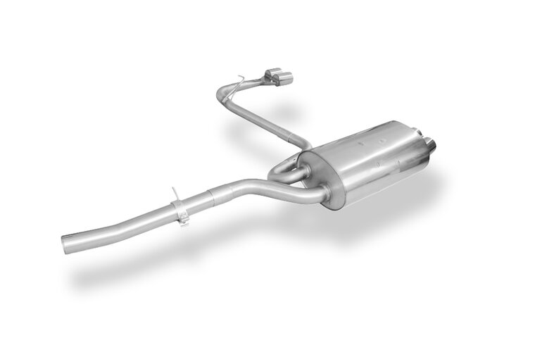Fox Sportuitlaat FOX sportuitlaat geschikt voor BMW E46 320d, achterdemper, rechter/linker uitlaat, enkelvoudige doorstroming - 2x76 type 10 rechts/links