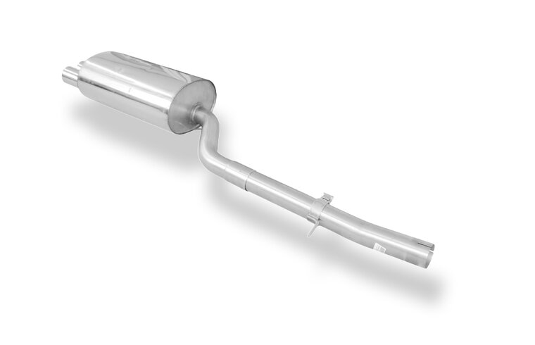 Fox Sportuitlaat FOX sportuitlaat geschikt voor BMW E46 320d, achterdemper, enkele uitlaat - 2x76 type 10