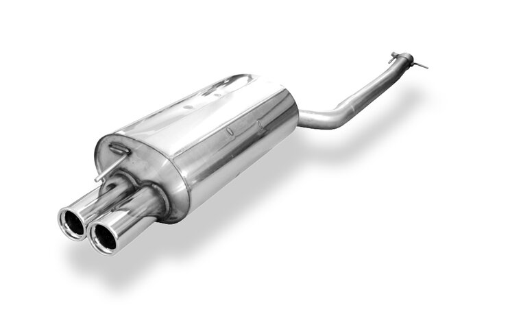 Fox Sportuitlaat FOX sportuitlaat geschikt voor BMW E46 320d, achterdemper, enkele uitlaat - 2x76 type 13