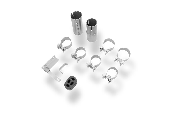 Fox Sportuitlaat FOX sportuitlaat geschikt voor BMW E46 320/323/328, achterdemper, enkele uitlaat rechts/links, naar originele middendemper - 2x76 type 13 rechts/links
