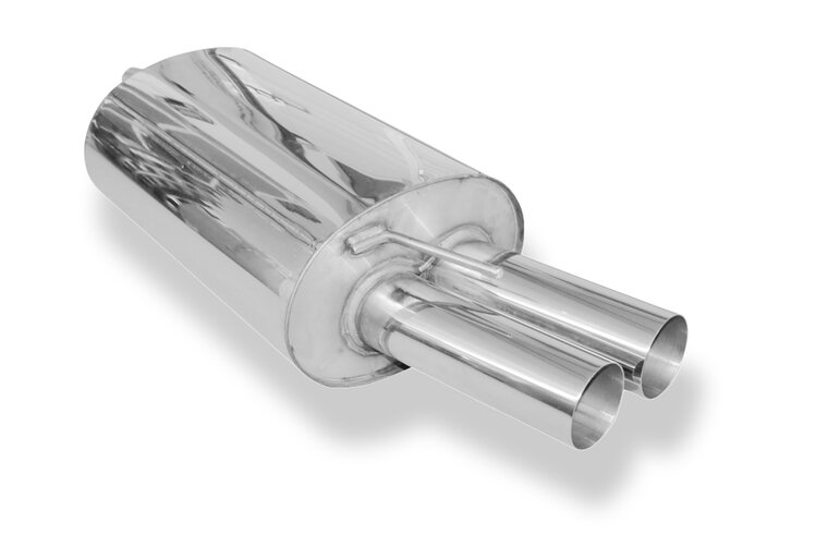 Fox Sportuitlaat FOX sportuitlaat geschikt voor BMW E46 330d/330xd, dubbele uitlaatdemper - 2x76 Type 10