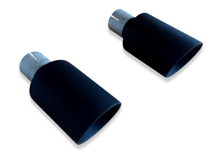 Fox Sportuitlaat FOX sportuitlaat geschikt voor BMW F30/31 - 335d, dwarsgeplaatste achterdemper, rechter/linker uitlaat - 1x90 type 25 rechts/links, matzwart, keramisch gecoat