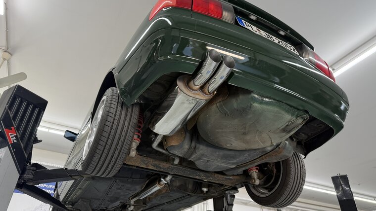 Fox Sportuitlaat Audi 80 Type B4 Sedan &amp; Avant Dubbele uitlaatdemper en voordemper - 2x76 Type 18