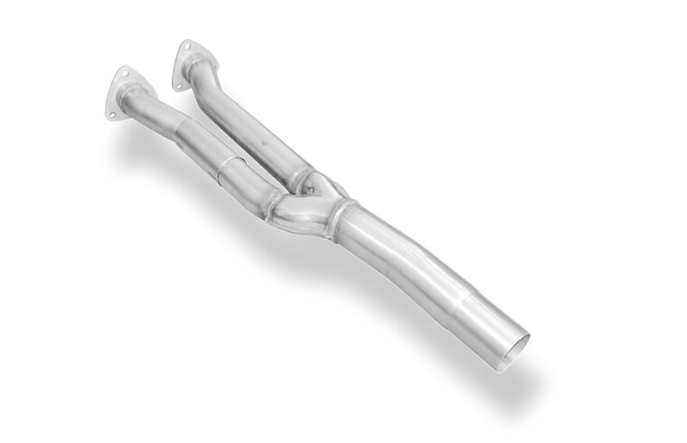 Fox Sportuitlaat Verbindingspijp voor Audi 80 Type B4 quattro modellen met dubbele katalysator