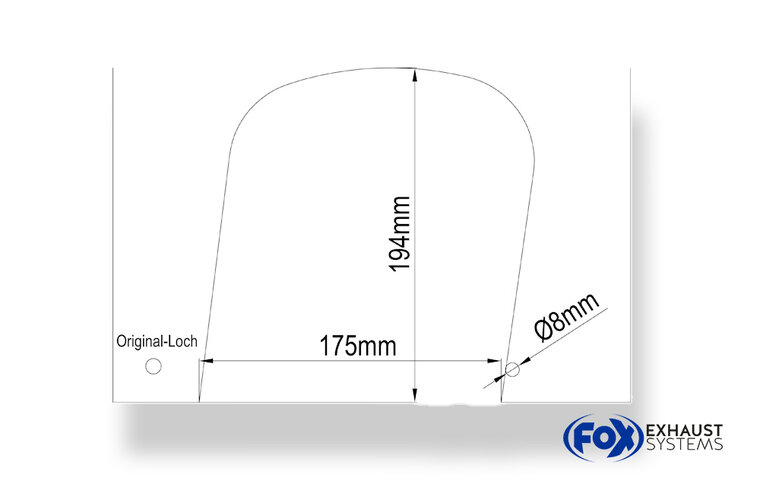 Fox Sportuitlaat Audi A2 - Sjabloon voor 2x80mm ronde onderdelen. Wordt afgedrukt op papier (A3).