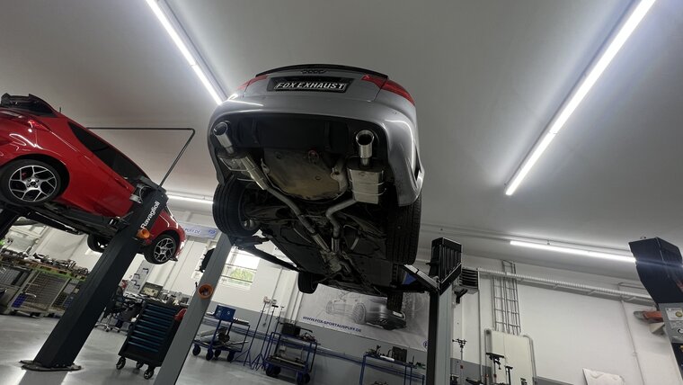Fox Sportuitlaat Audi A4 Type B7 quattro DTM Edition Achterdemper rechts/links &Oslash;63,5 mm - 1x100 Type 25 rechts/links