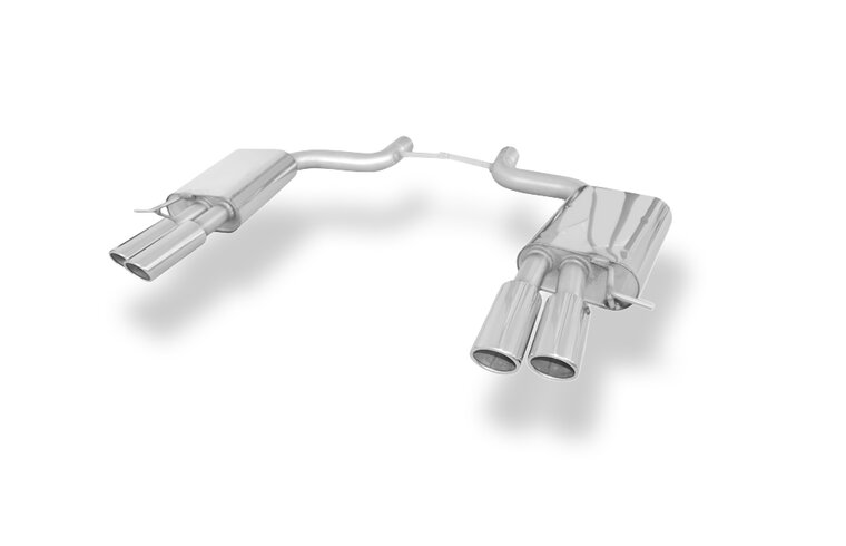 Fox Sportuitlaat Audi A8 Type 4E - S8-look achterdemper rechts/links &Oslash;70mm - 2x88x74 Type 32 rechts/links (S8-look)