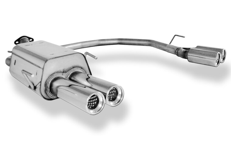 Fox Sportuitlaat Opel Astra G Sedan Achterdemper Rechts/Links Uitlaat - 2x80 Type 13 Rechts/Links