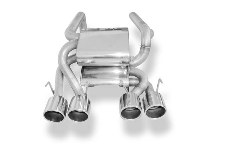 Fox Sportuitlaat Corvette C06 achterdemper, middenuitlaat - 4x100 Type 16 midden