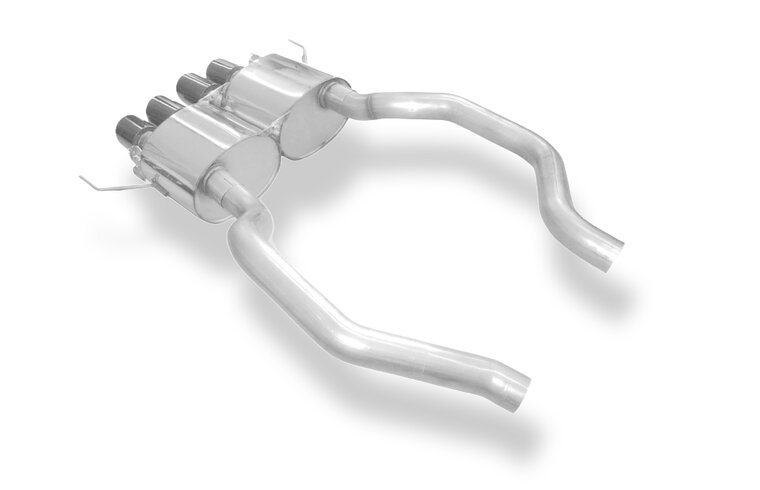 Fox Sportuitlaat Corvette C7/Z06 achterdemper, middenuitlaat - 4x100 Type 25 midden ZWART
