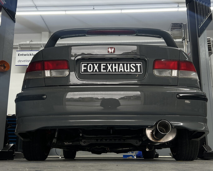 Fox Sportuitlaat Honda Civic 6 - EJ6 Coup&eacute; uitlaatdemper met enkele uitlaat - 1x100 Type 24