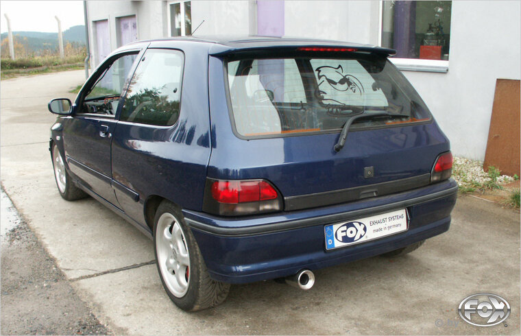 Fox Sportuitlaat Renault Clio I B/C 57 Achterdemper - 1x80 Type 13