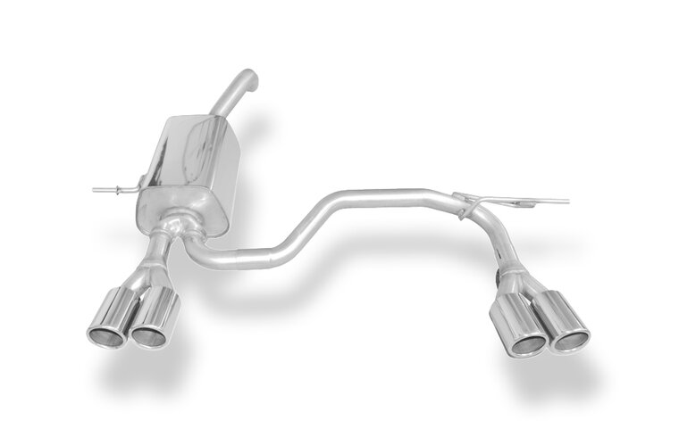 Fox Sportuitlaat Renault Clio IV achterdemper, rechter/linker uitlaat - 2x76 Type 16 rechts/links
