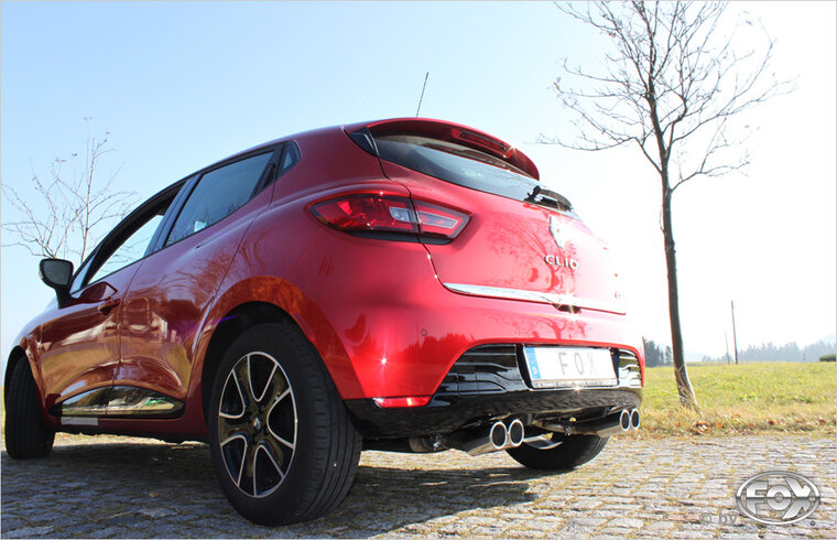 Fox Sportuitlaat Renault Clio IV achterdemper, rechter/linker uitlaat - 2x76 Type 16 rechts/links