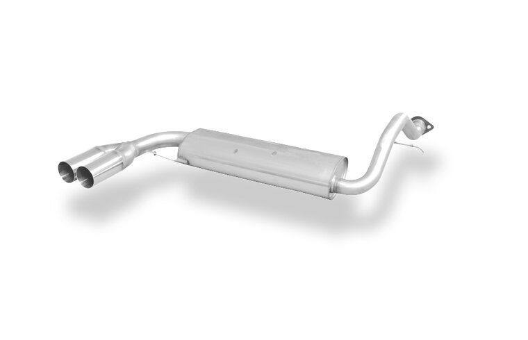 Fox Sportuitlaat Honda Civic 4 + CRX II - EC8 EC9 ED6 ED7 ED9 Achterdemper dwars - 2x70 Type 10 links
