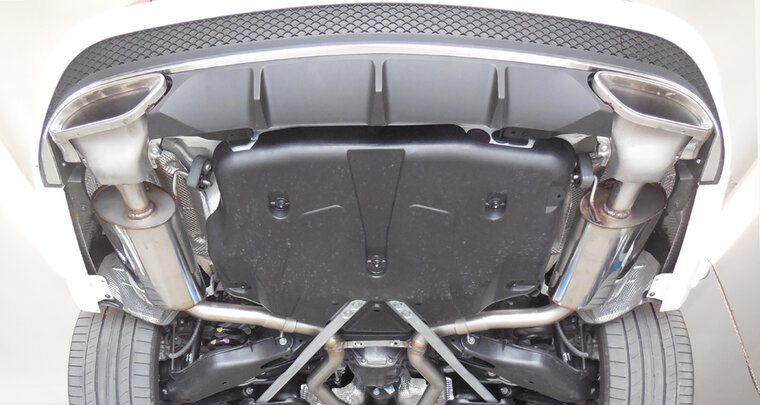 Fox Sportuitlaat Mercedes E-Klasse A207 4/6-cilinder facelift achterdemper rechts/links - met tulpvormige uitlaatpijp
