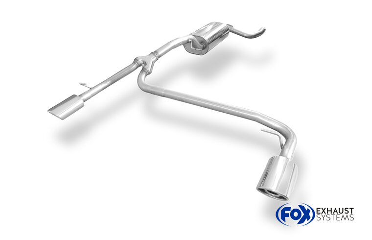 Fox Sportuitlaat Ford Focus II Hatchback Facelift Achterdemper Rechts/Links Uitlaat - 106x71 Type 32 Rechts/Links