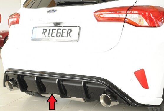 Fox Sportuitlaat Rieger achterbumper - Ford Focus 4 ST-Line Focus 4 (DEH): 09.18- | 5-deurs (Hatchback) Focus 4 ST (DEH): 06.19- | 5-deurs (Hatchback)