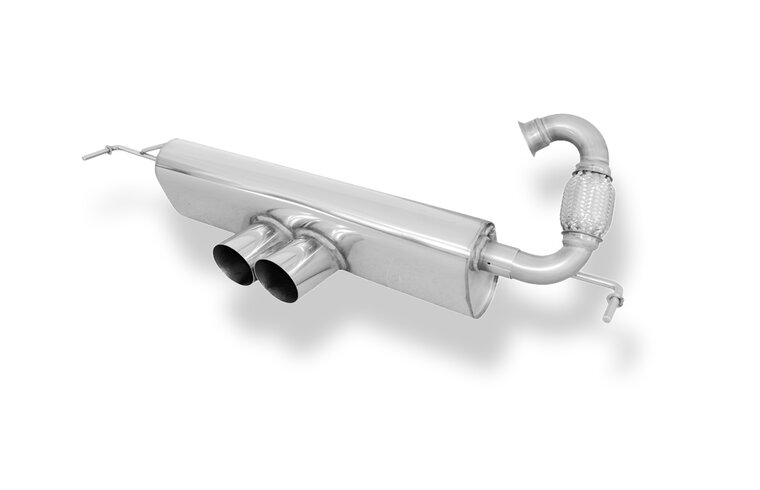 Fox Sportuitlaat Smart Forfour 453 achterdemper, centrale uitlaat - 2x80 type 14